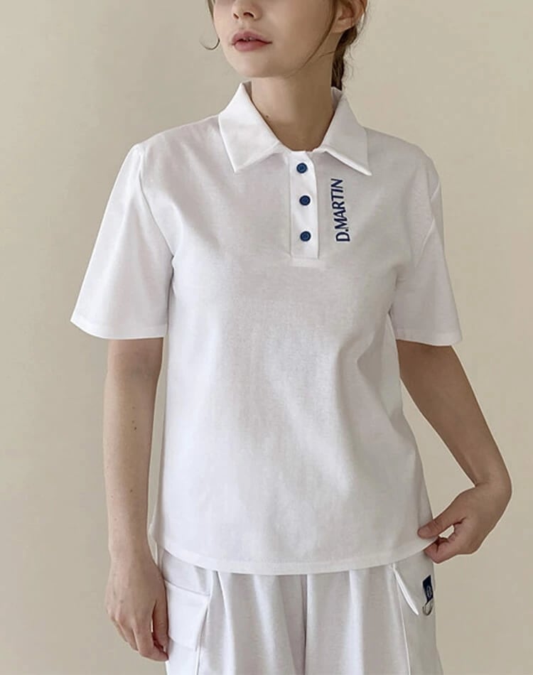 ゴルフ レディース 韓国 半袖 ポロシャツ 涼感 クール素材 吸汗速乾 冷