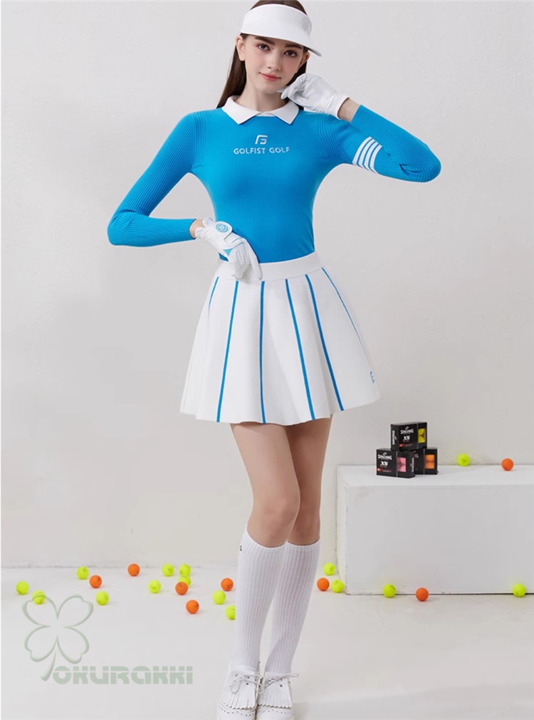 ゴルフ GOLF より効果的に運動する ウールセーター 秋 冬