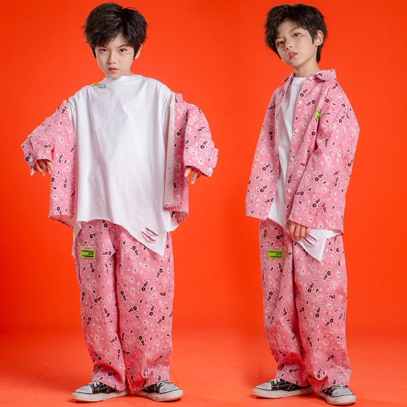 ストリートダンスのヒップホップのスーツの格好いい子供の現代ダンスの練習はショーの演出服の子供のジャズダンスの服装を着てクールです ストリートダンスのヒップホップのスーツの格好いい子供の現代ダンスの練習はショーの演出服の子供のジャズダンスの服装を着てクールです