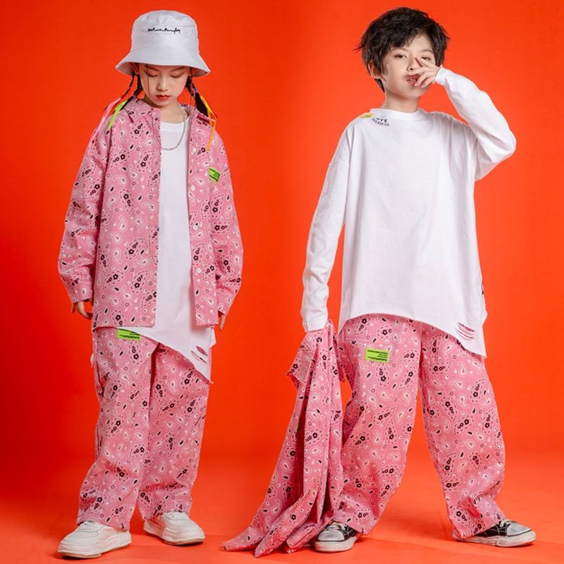 ストリートダンスのヒップホップのスーツの格好いい子供の現代ダンスの練習はショーの演出服の子供のジャズダンスの服装を着てクールです ストリートダンスのヒップホップのスーツの格好いい子供の現代ダンスの練習はショーの演出服の子供のジャズダンスの服装を着てクールです