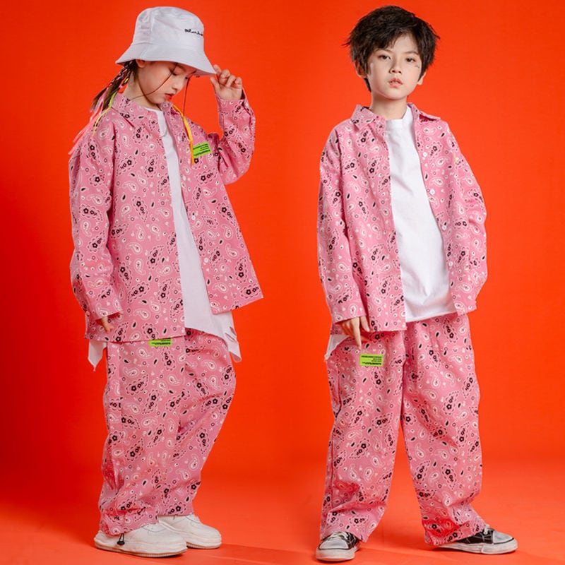 ストリートダンスのヒップホップのスーツの格好いい子供の現代ダンスの練習はショーの演出服の子供のジャズダンスの服装を着てクールです ストリートダンスのヒップホップのスーツの格好いい子供の現代ダンスの練習はショーの演出服の子供のジャズダンスの服装を着てクールです