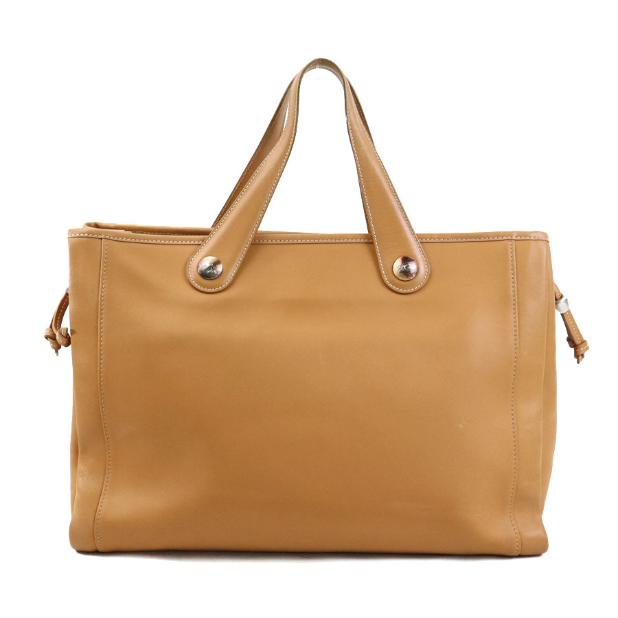 ロンシャン Longchamp ハンドバッグ レザー ブラウン レディース h31062a