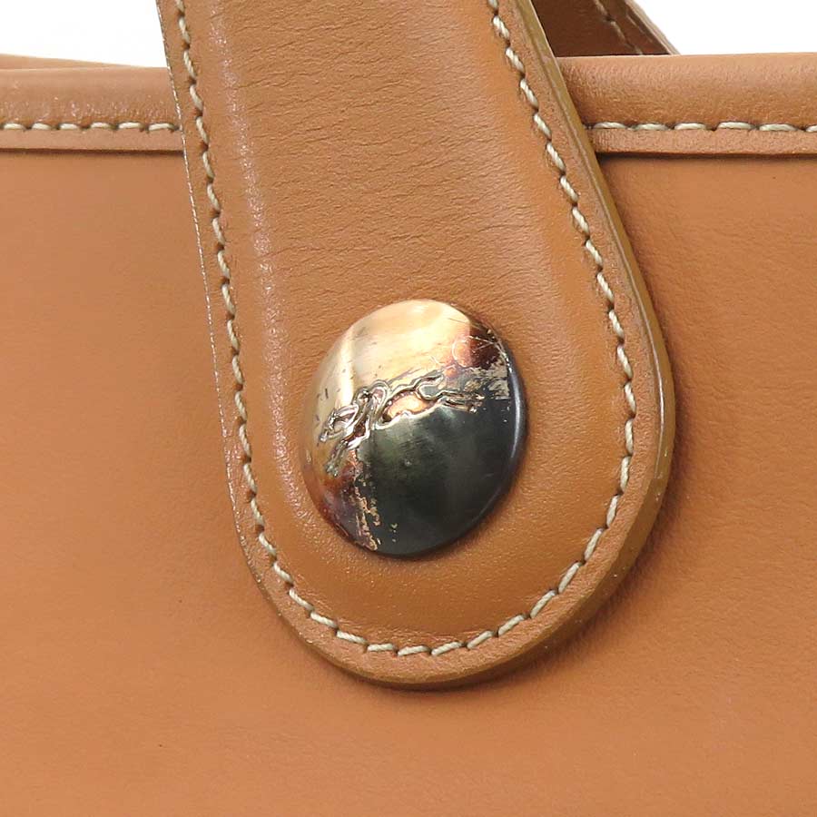 ロンシャン Longchamp ハンドバッグ レザー ブラウン レディース h31062a