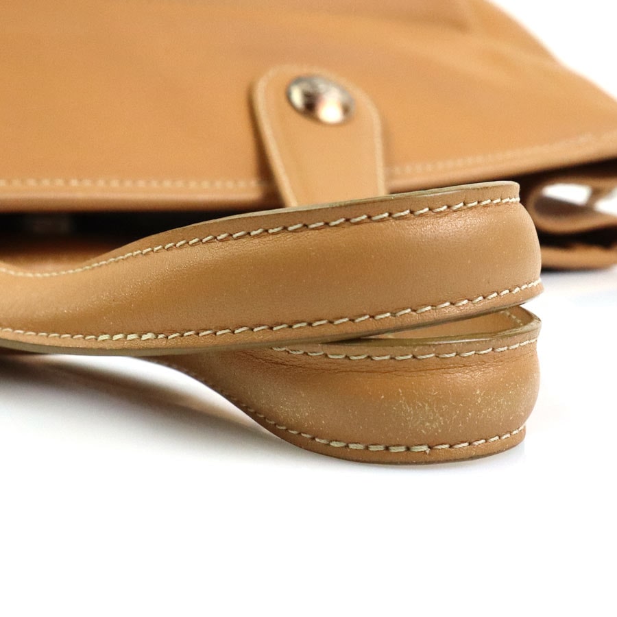 ロンシャン Longchamp ハンドバッグ レザー ブラウン レディース h31062a