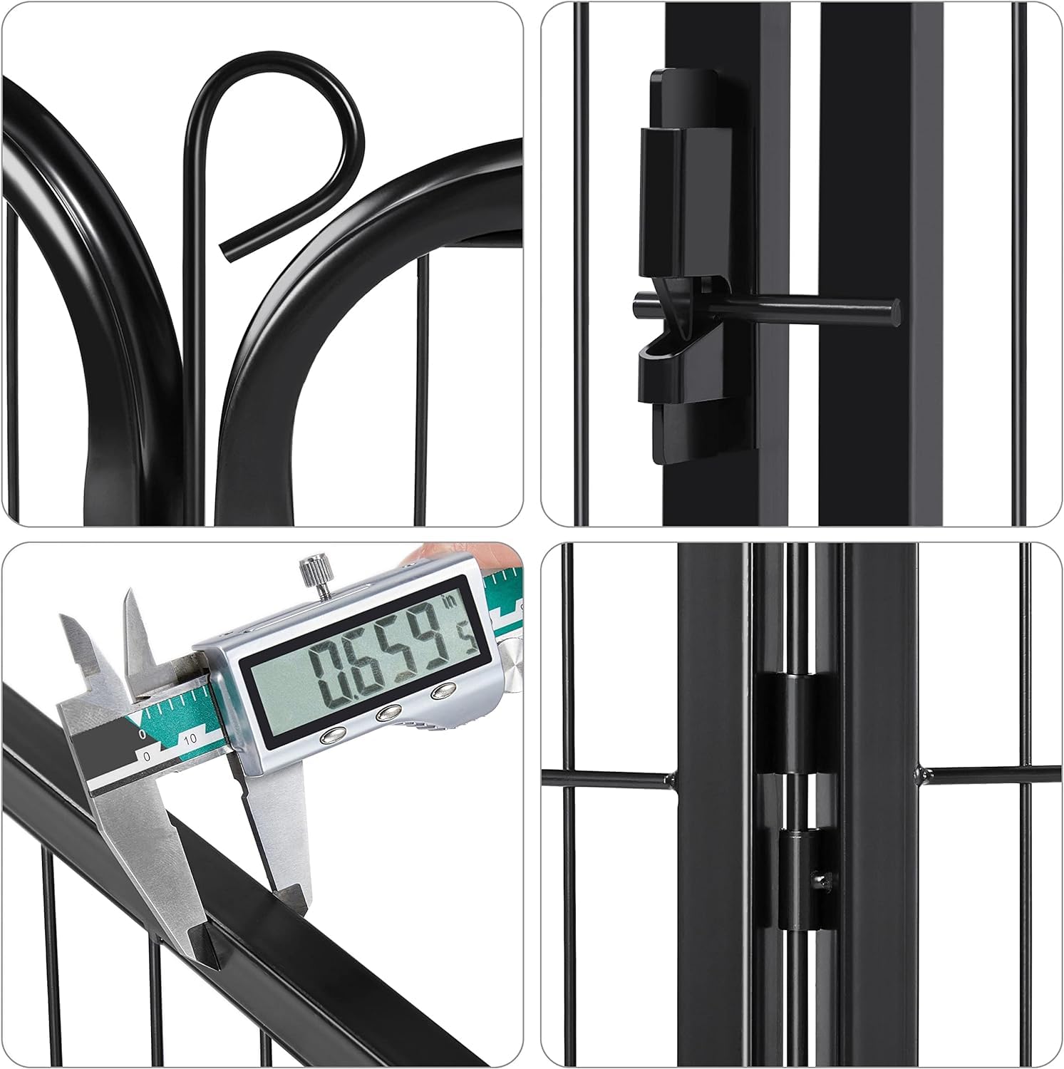 Dinah Alsop ペットフェンス 中大型犬用 ペットケージ パネル8枚 ペットサークル 四角ポール 折り畳み式 トレーニングサークル スチール製 複数の組み合わせ 室内室外兼用 犬小屋 ペット Dinah Alsop ペットフェンス 中大型犬用 ペットケージ パネル8枚 ペットサークル 四角ポール 折り畳み式 トレーニングサークル スチール製 複数の組み合わせ 室内室外兼用 犬小屋 ペット