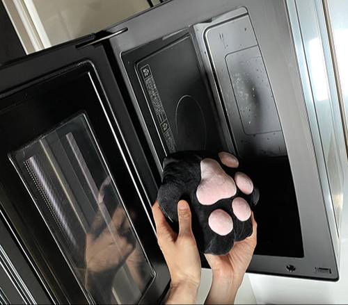 Salofix ホット＆スチームパッド アニマル にくきゅう [ カイロ 湯たんぽ ぬいぐるみ 温活習慣 温活 生理 お腹 温める 蒸気 癒し 可愛い 丸洗い 電子レンジ レンジ 温め スチーム効果