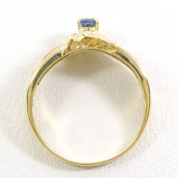 PT900 プラチナPG リング 15号 サファイア 0.26 ダイヤ ジュエリー 中古 PT900 プラチナPG リング 15号 サファイア 0.26 ダイヤ ジュエリー 中古