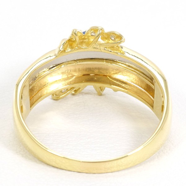 PT900 プラチナPG リング 15号 サファイア 0.26 ダイヤ ジュエリー 中古 PT900 プラチナPG リング 15号 サファイア 0.26 ダイヤ ジュエリー 中古