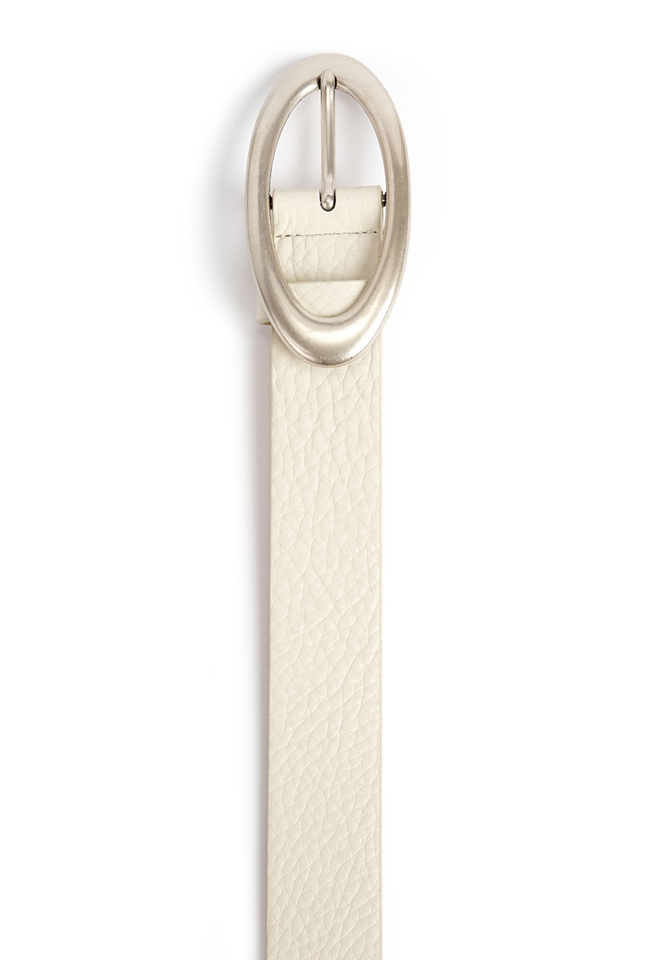 【OPEN Yy】 OVAL BUCKLE BELT : IVORY