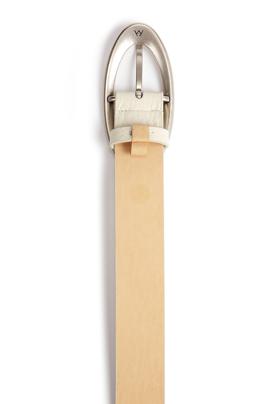 【OPEN Yy】 OVAL BUCKLE BELT : IVORY