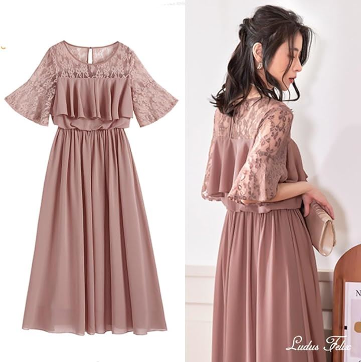 パーティードレス ワンピース 結婚式ドレス 結婚式およばれワンピース フォーマルドレス( コーラルピンク, L) パーティードレス ワンピース 結婚式ドレス 結婚式およばれワンピース フォーマルドレス( コーラルピンク, L)