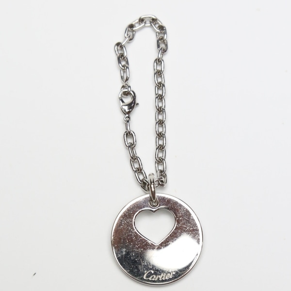 ハート チェーンチャーム キーホルダー シルバー