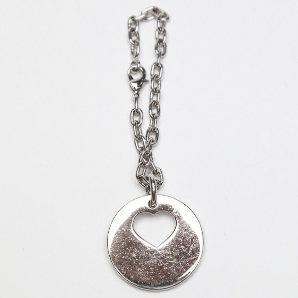 ハート チェーンチャーム キーホルダー シルバー