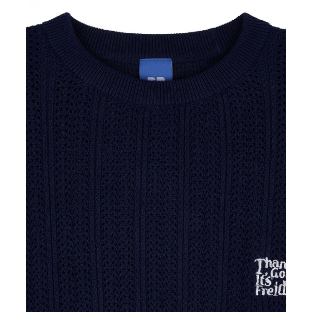 FREI コットン混エッセンシャルニット (ネイビー) FREI コットン混エッセンシャルニット (ネイビー)