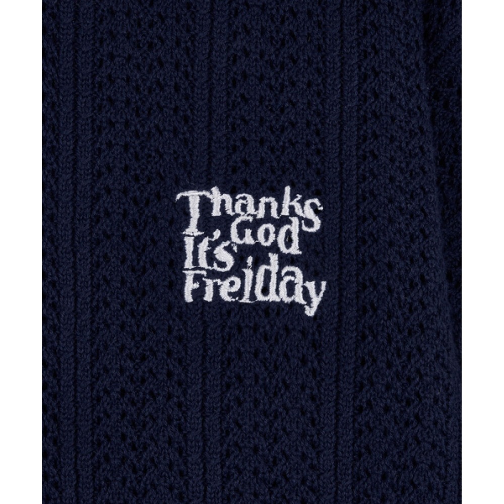 FREI コットン混エッセンシャルニット (ネイビー) FREI コットン混エッセンシャルニット (ネイビー)