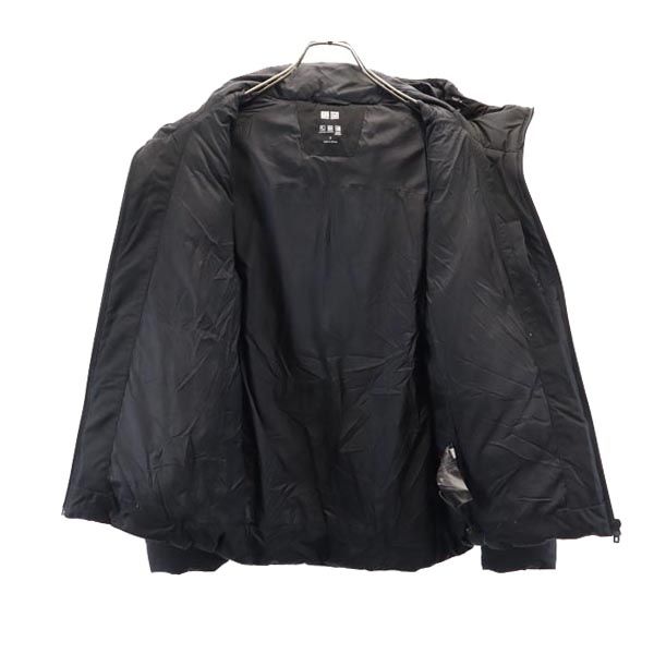 シームレス ダウンジャケット S ブラック フード メンズ