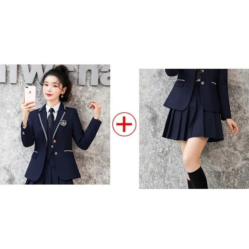 制服スーツワンピースおしゃれキャリア気質女学院風スーツ春秋作業服通勤脚魅せミニスカート涼しく楽ちんセットアップブレザーコスプレ女子高生
