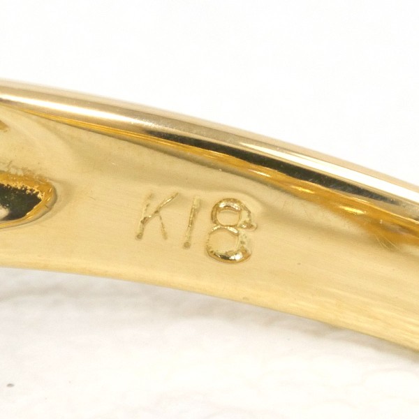 K18 18金 YG イエローゴールド リング 指輪 12号 ダイヤ ジュエリー 中古 K18 18金 YG イエローゴールド リング 指輪 12号 ダイヤ ジュエリー 中古