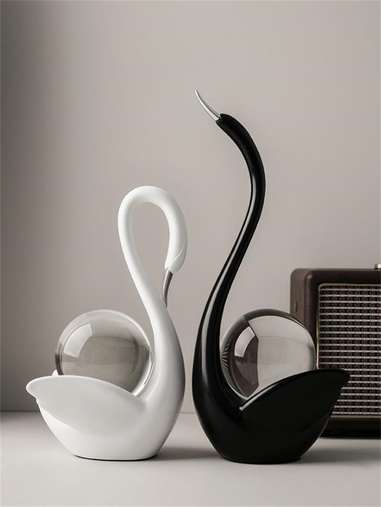 激安セール バレンタイン贈り物 白鳥ペア置物 玄関・リビング用 モダンインテリア小物 感デコレーション