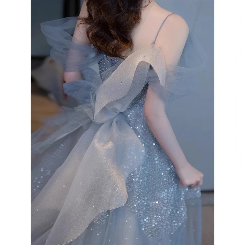 パーティードレス ガウンの女性新しいワンショルダーの誕生日エレガントな気質ロングパフォーマンスの服 パーティードレス ガウンの女性新しいワンショルダーの誕生日エレガントな気質ロングパフォーマンスの服