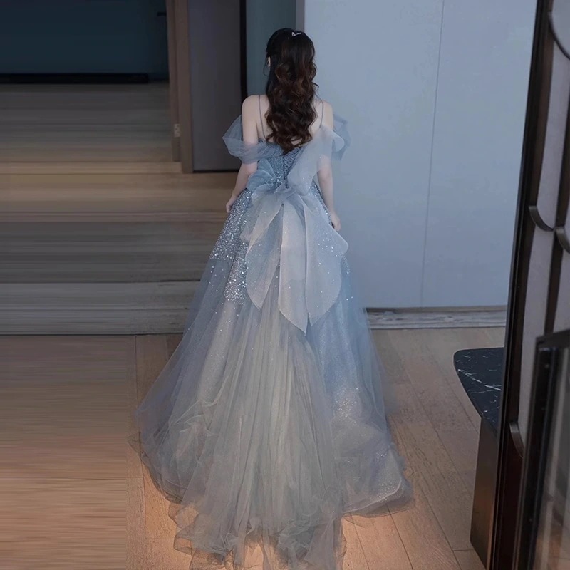 パーティードレス ガウンの女性新しいワンショルダーの誕生日エレガントな気質ロングパフォーマンスの服 パーティードレス ガウンの女性新しいワンショルダーの誕生日エレガントな気質ロングパフォーマンスの服