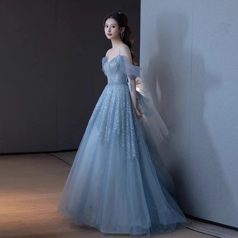 パーティードレス ガウンの女性新しいワンショルダーの誕生日エレガントな気質ロングパフォーマンスの服 パーティードレス ガウンの女性新しいワンショルダーの誕生日エレガントな気質ロングパフォーマンスの服