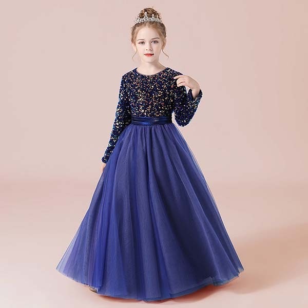 キッズ ドレス パーティー キラキラ 長袖 お姫様 中学生 ロング丈 ラウンド エレガント ワンピース 子供ドレス リボン付き ファスナータイプ 子どもドレス 女の子 ロング丈 フォーマル ステージ衣 キッズ ドレス パーティー キラキラ 長袖 お姫様 中学生 ロング丈 ラウンド エレガント ワンピース 子供ドレス リボン付き ファスナータイプ 子どもドレス 女の子 ロング丈 フォーマル ステージ衣