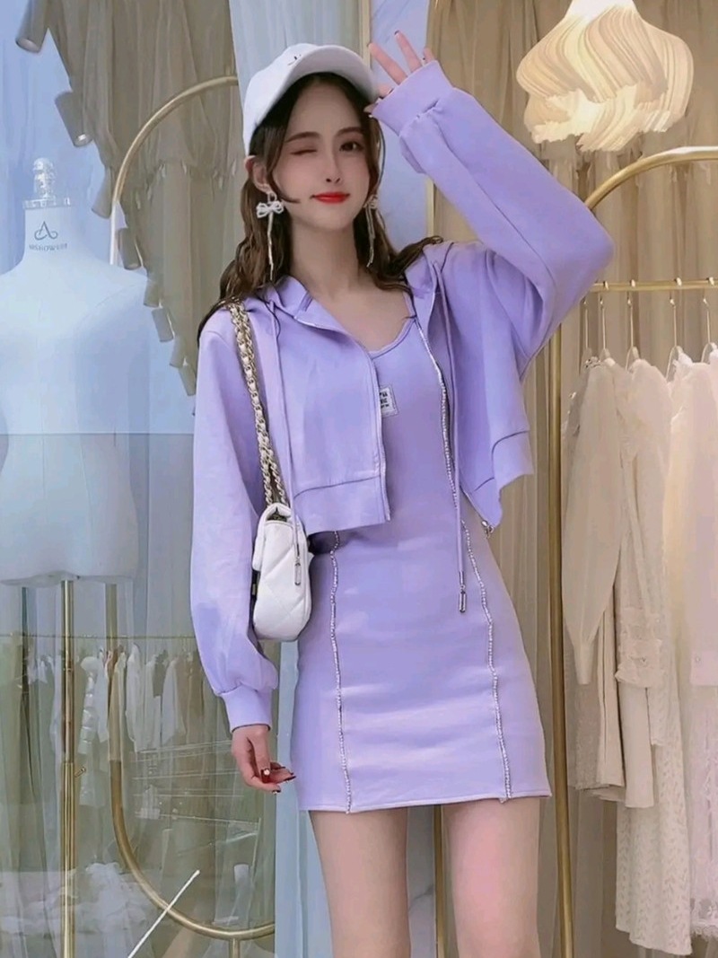 【セットアップ】キャミソールワンピース+フードジャケット ワンピース フーディー SETUP ツーピース レディース オルチャン 5カラー C212 【セットアップ】キャミソールワンピース+フードジャケット ワンピース フーディー SETUP ツーピース レディース オルチャン 5カラー C212