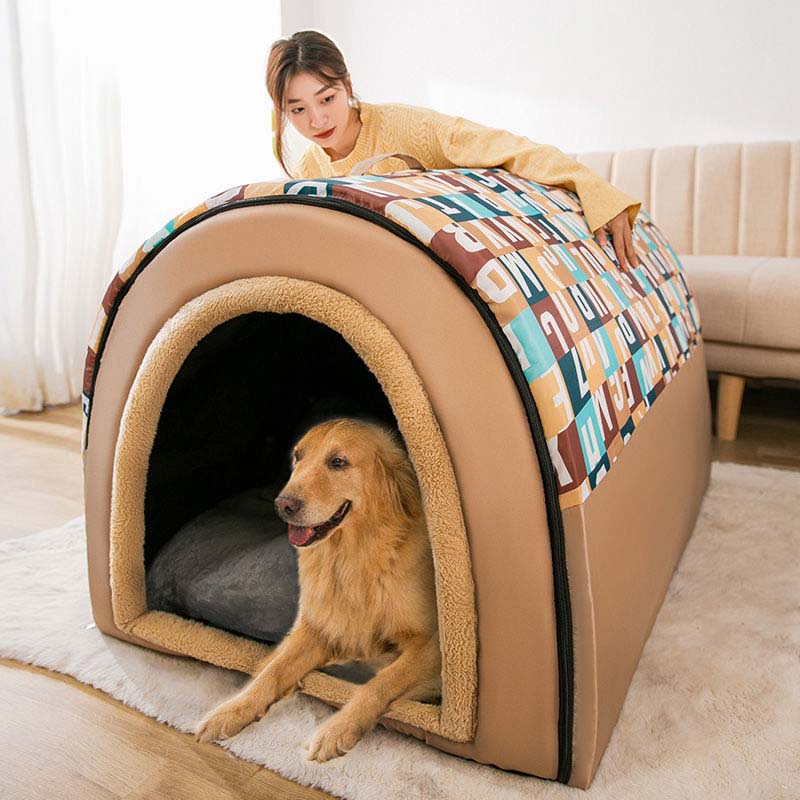 Qoo10] 犬小屋 犬床家型 冬用 解体洗濯ができる