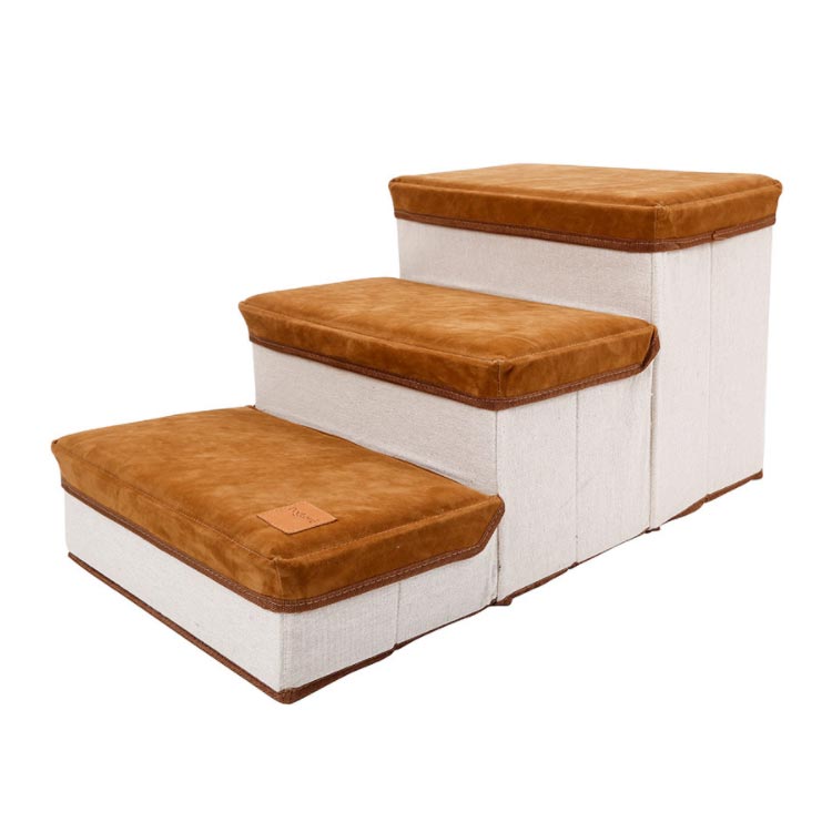 ドッグステップ 犬 階段 ステップ 3段 幅35cm 折りたたみ 収納 スロープ 犬用 ペット用 踏み台 ペットステップ クッション マット ペット 折り畳み コンパクト 段差 小型犬 猫 老猫 老