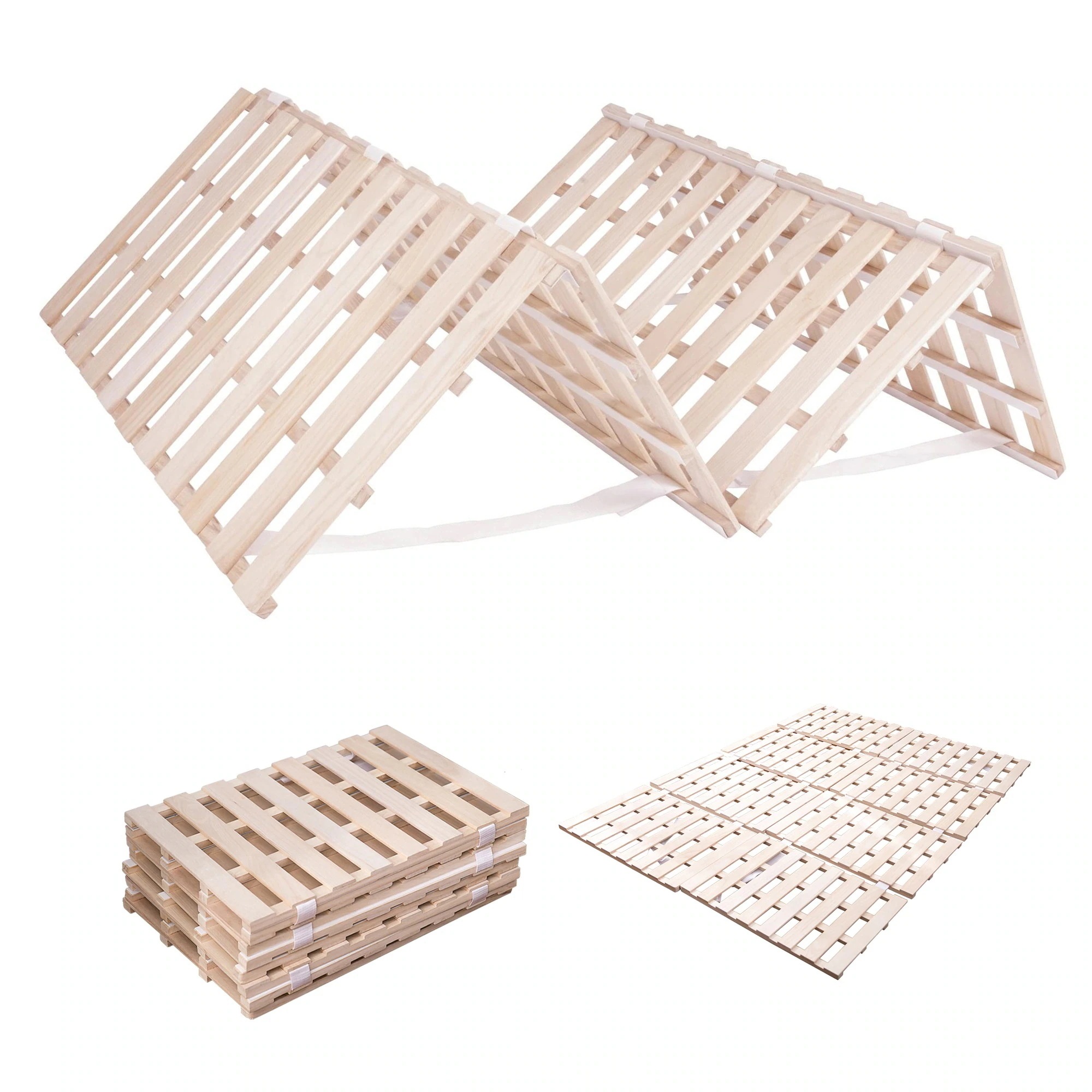 国内すのこ　折りたたみ　4つ折り　折りたたみベッド　シングル　セミ 天然桐 軽量 湿気対策 カビ対策 布団干し機能 桐すのこベッド 桐 スノコベッド 木製 ベッド30