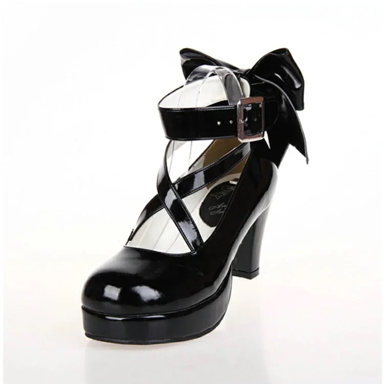 【急速出荷!】ロリータ靴 歩きやすい 6.5cm チャンキーヒール エナメル 甲ベルト ストラップパンプス おでこ靴 シンプル定番ロリータパンプス リボン ロリータ 靴 メイド靴 ロリィタ靴 ブラック 【急速出荷!】ロリータ靴 歩きやすい 6.5cm チャンキーヒール エナメル 甲ベルト ストラップパンプス おでこ靴 シンプル定番ロリータパンプス リボン ロリータ 靴 メイド靴 ロリィタ靴 ブラック