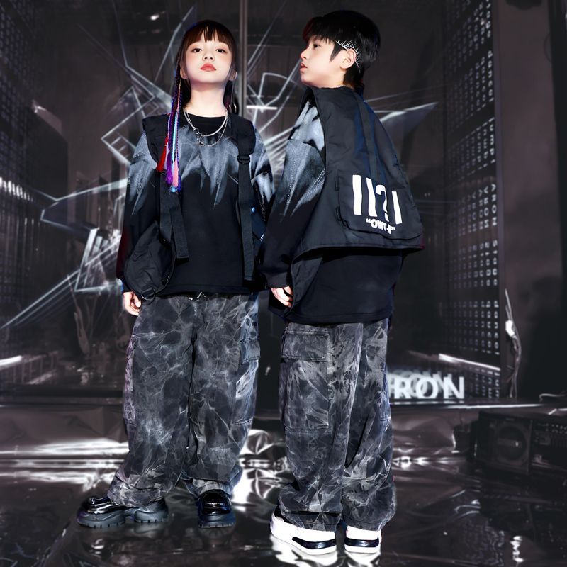 街のダンスの子供のファッション服の男の子のジャズのダンスのショーの服の女の子のヒップホップのhiphopは街の子供のショーの服のスーツを揚げます 街のダンスの子供のファッション服の男の子のジャズのダンスのショーの服の女の子のヒップホップのhiphopは街の子供のショーの服のスーツを揚げます