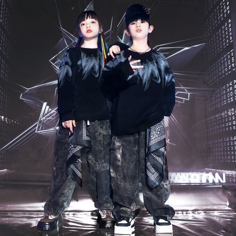 街のダンスの子供のファッション服の男の子のジャズのダンスのショーの服の女の子のヒップホップのhiphopは街の子供のショーの服のスーツを揚げます 街のダンスの子供のファッション服の男の子のジャズのダンスのショーの服の女の子のヒップホップのhiphopは街の子供のショーの服のスーツを揚げます