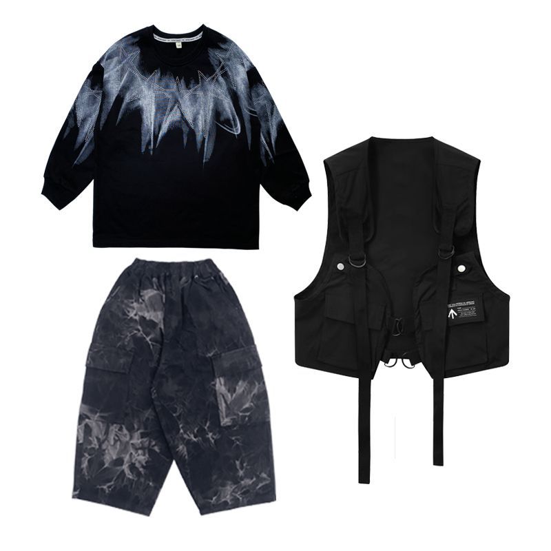 街のダンスの子供のファッション服の男の子のジャズのダンスのショーの服の女の子のヒップホップのhiphopは街の子供のショーの服のスーツを揚げます 街のダンスの子供のファッション服の男の子のジャズのダンスのショーの服の女の子のヒップホップのhiphopは街の子供のショーの服のスーツを揚げます