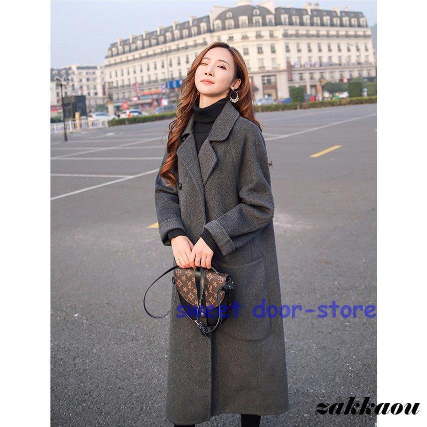 チェスターコート ロングコート レディース 秋 冬 ラシャ トップス アウター マキシ丈 ゆったり 着痩せ お洒落 大人 体型カバー 通勤 大きいサイズ