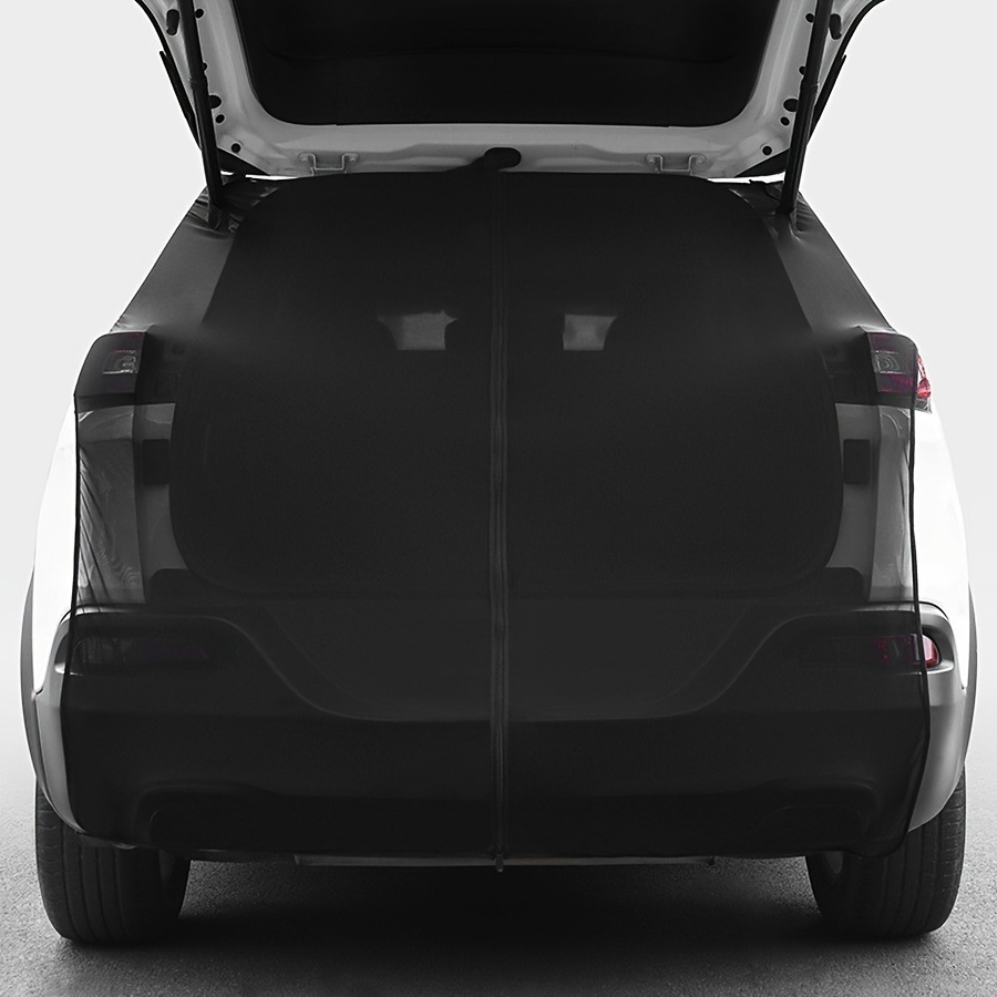 磁気式カータイレート蚊帳 - UVカットトランク＆リアドア用通気性メッシュウィンドウブラックポリエステル裏地なし