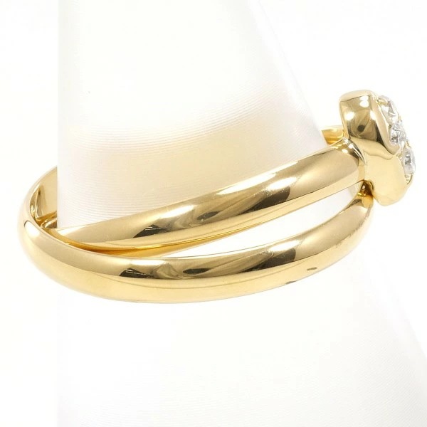 K18 18金 YG リング 指輪 11.5号 ダイヤ 0.15 ジュエリー 中古 K18 18金 YG リング 指輪 11.5号 ダイヤ 0.15 ジュエリー 中古