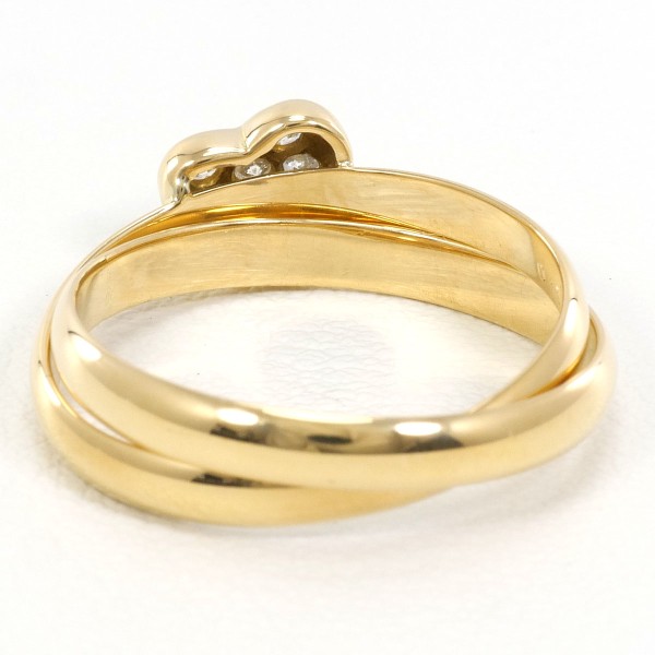 K18 18金 YG リング 指輪 11.5号 ダイヤ 0.15 ジュエリー 中古 K18 18金 YG リング 指輪 11.5号 ダイヤ 0.15 ジュエリー 中古