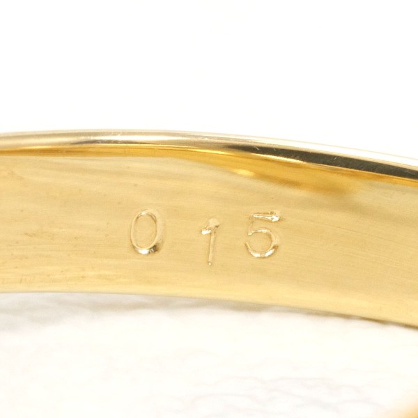 K18 18金 YG リング 指輪 11.5号 ダイヤ 0.15 ジュエリー 中古 K18 18金 YG リング 指輪 11.5号 ダイヤ 0.15 ジュエリー 中古