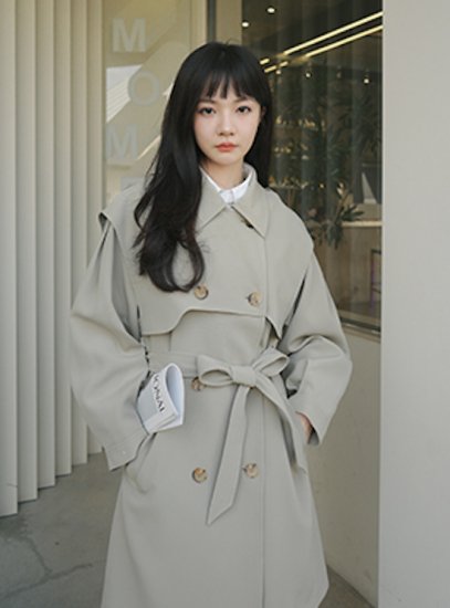 【取寄：納期2週間】ダブルブレストコート レディース アウター ジャケット コート ダブルボタン テーラード 長袖 韓国風 おしゃれ 春秋 デート エレガント シック ダブルブレストコート レディース