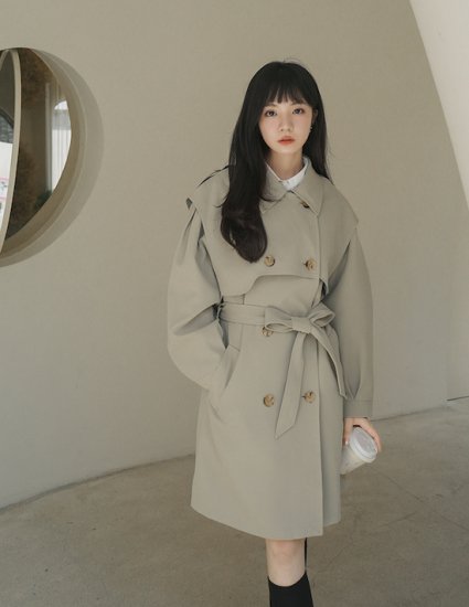 【取寄：納期2週間】ダブルブレストコート レディース アウター ジャケット コート ダブルボタン テーラード 長袖 韓国風 おしゃれ 春秋 デート エレガント シック ダブルブレストコート レディース
