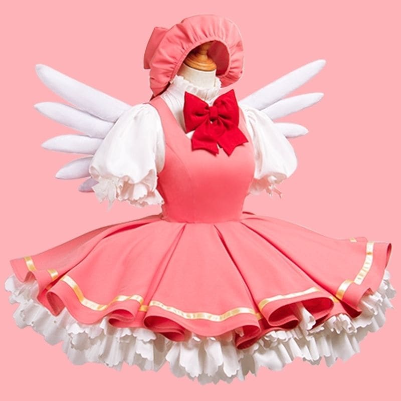 ウィッグ付き カードキャプターさくら コスプレ ハロウィン アニメ クロウカード編