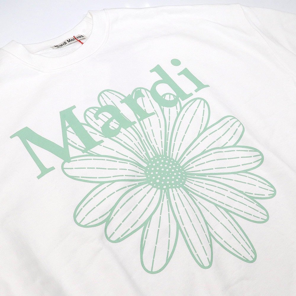 SWEATSHIRT FLOWERMARDI WHITE MINT 長袖 レディース 韓国 ファッション アパレル SWEATSHIRT FLOWERMARDI WHITE MINT 長袖 レディース 韓国 ファッション アパレル
