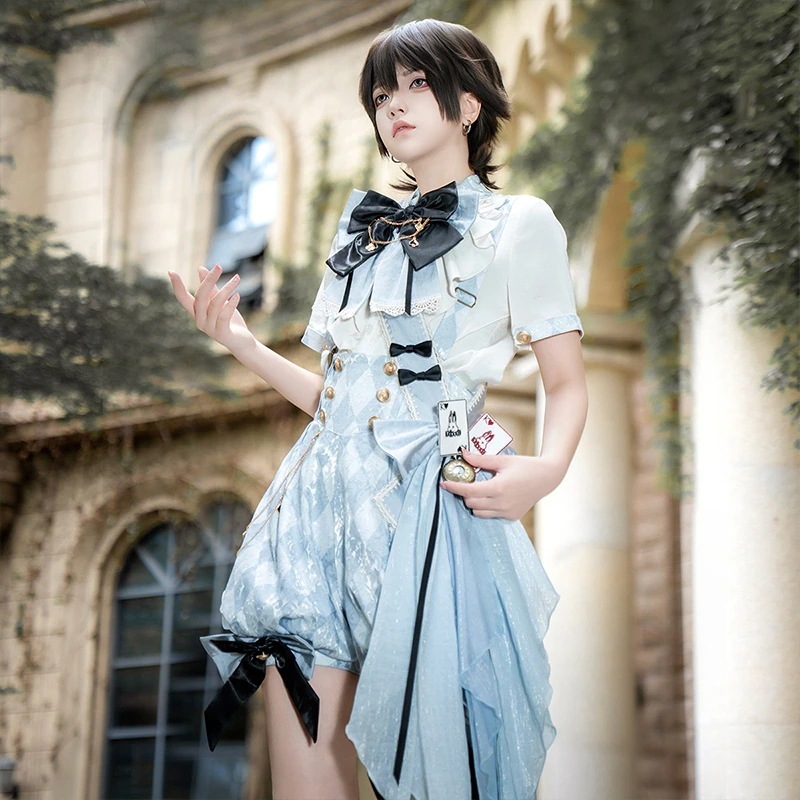 正規品魔法アリスlolitaプリンス系ロリータ花柄シャツバックパンツセット saaspot.ai