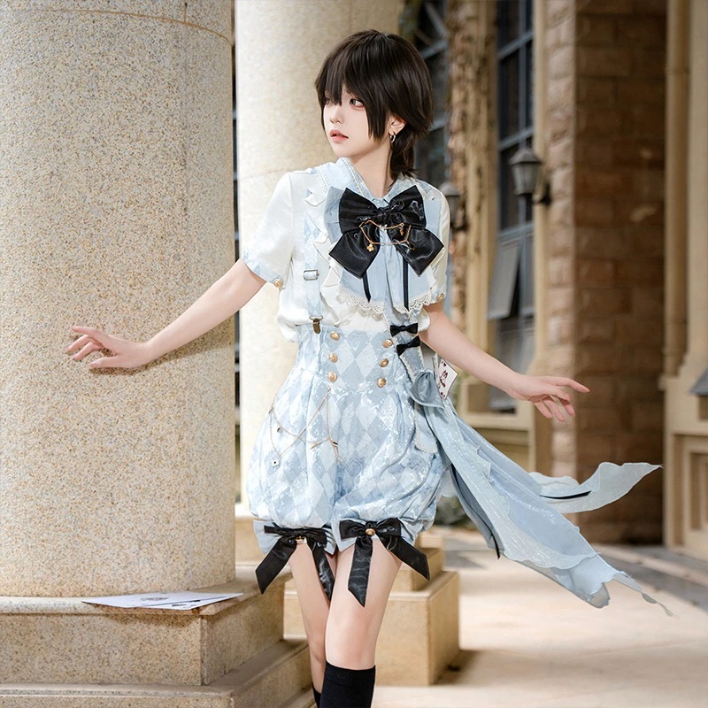 正規品魔法アリスlolitaプリンス系ロリータ花柄シャツバックパンツセット saaspot.ai