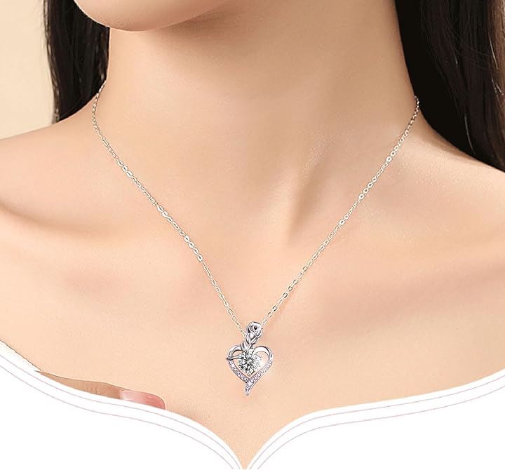 ソープフラワー バラ ネックレス プリザーブドフラワー レディース シルバー925 女性用ギフト 造花 薔薇 ジュエリー 純銀製(青いバラ)