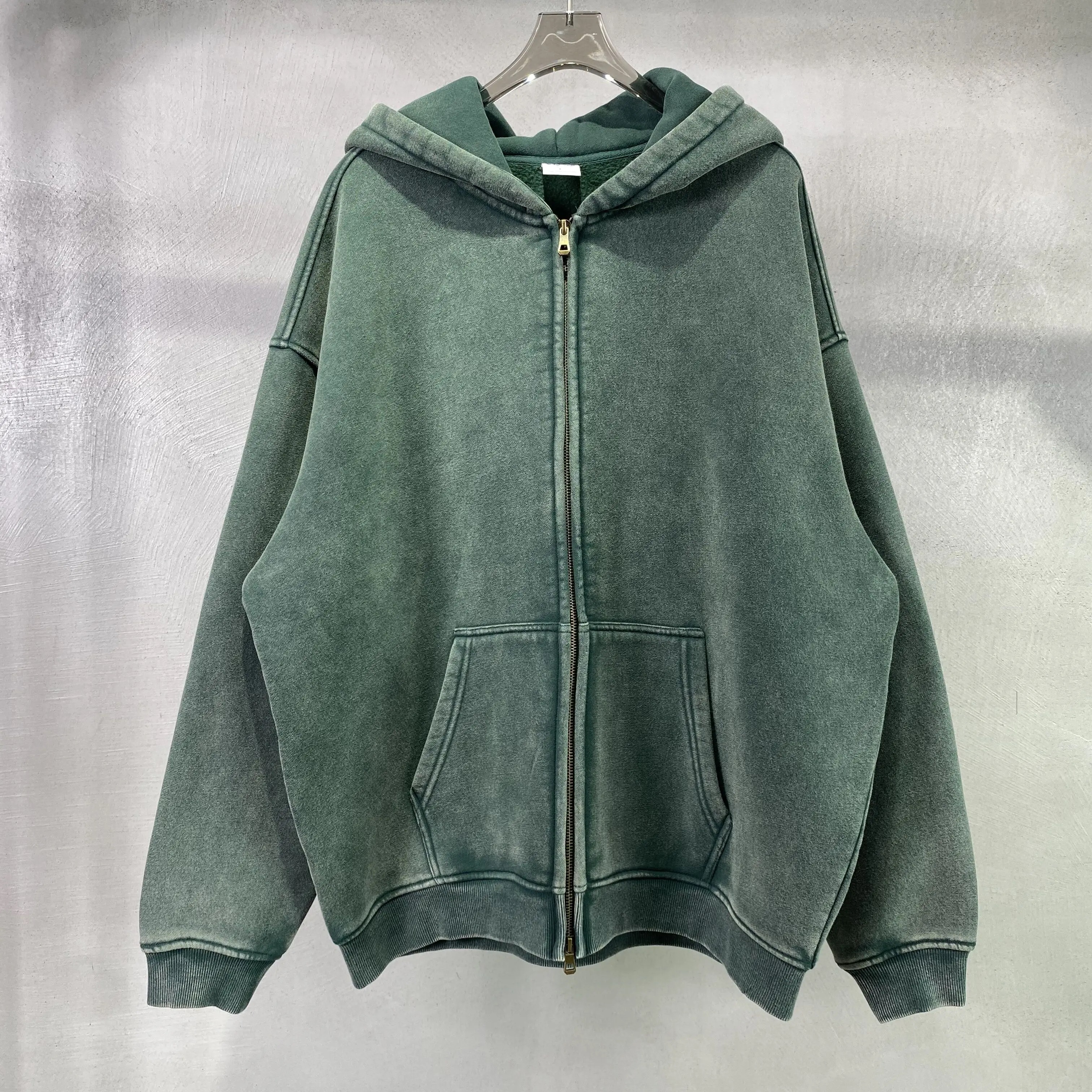 Batikフリースジッパー付きパーカーbatikフリース