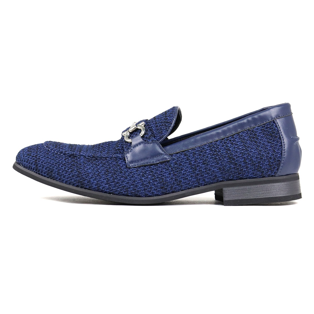 ローファー メンズ おしゃれ ビット 幅広 3E 歩きやすい シンプル カジュアル Uチップ メッシュ 2.5cmヒール 6325 青 ネイビー グレー Dedes