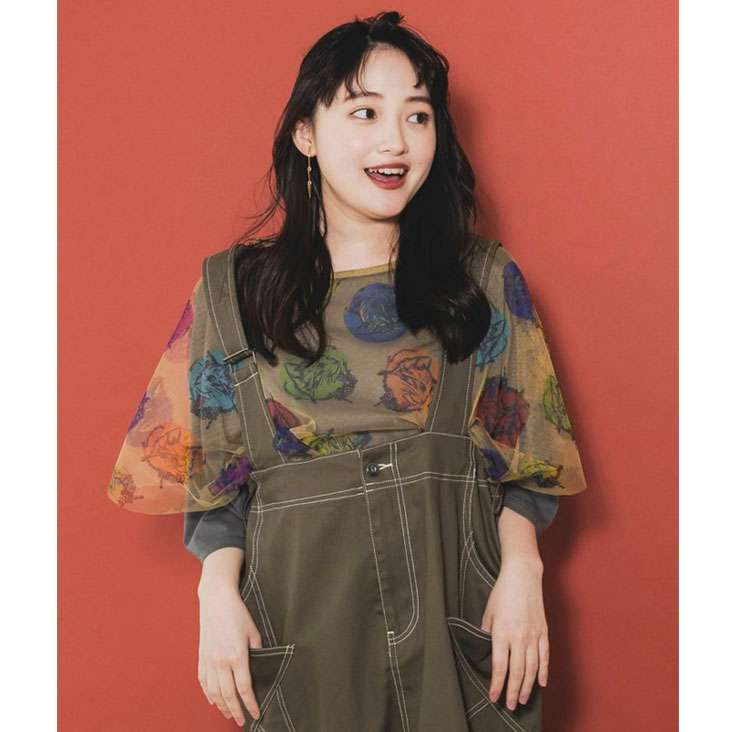 ScoLar スカラー チュール重ね半袖T 猫ドット柄 ふんわり 重ね着 メッシュ カラフル くすみカラー レイヤードスタイル 女性 可愛い かわいい オシャレ 春 夏 秋 ゆったり 142739 ScoLar スカラー チュール重ね半袖T 猫ドット柄 ふんわり 重ね着 メッシュ カラフル くすみカラー レイヤードスタイル 女性 可愛い かわいい オシャレ 春 夏 秋 ゆったり 142739